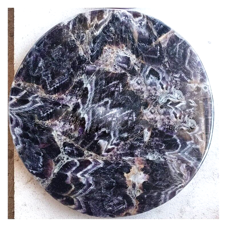 15x15 Natural Purple Amethyst Agate Round Coffee Table Top Handmade Decor