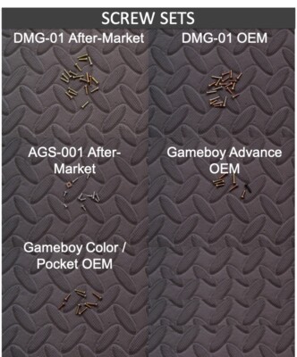 Nintendo Gameboy Screw Sets-Pick Type DMG01-AGS-01-Gameboy Advance-Gameboy Color