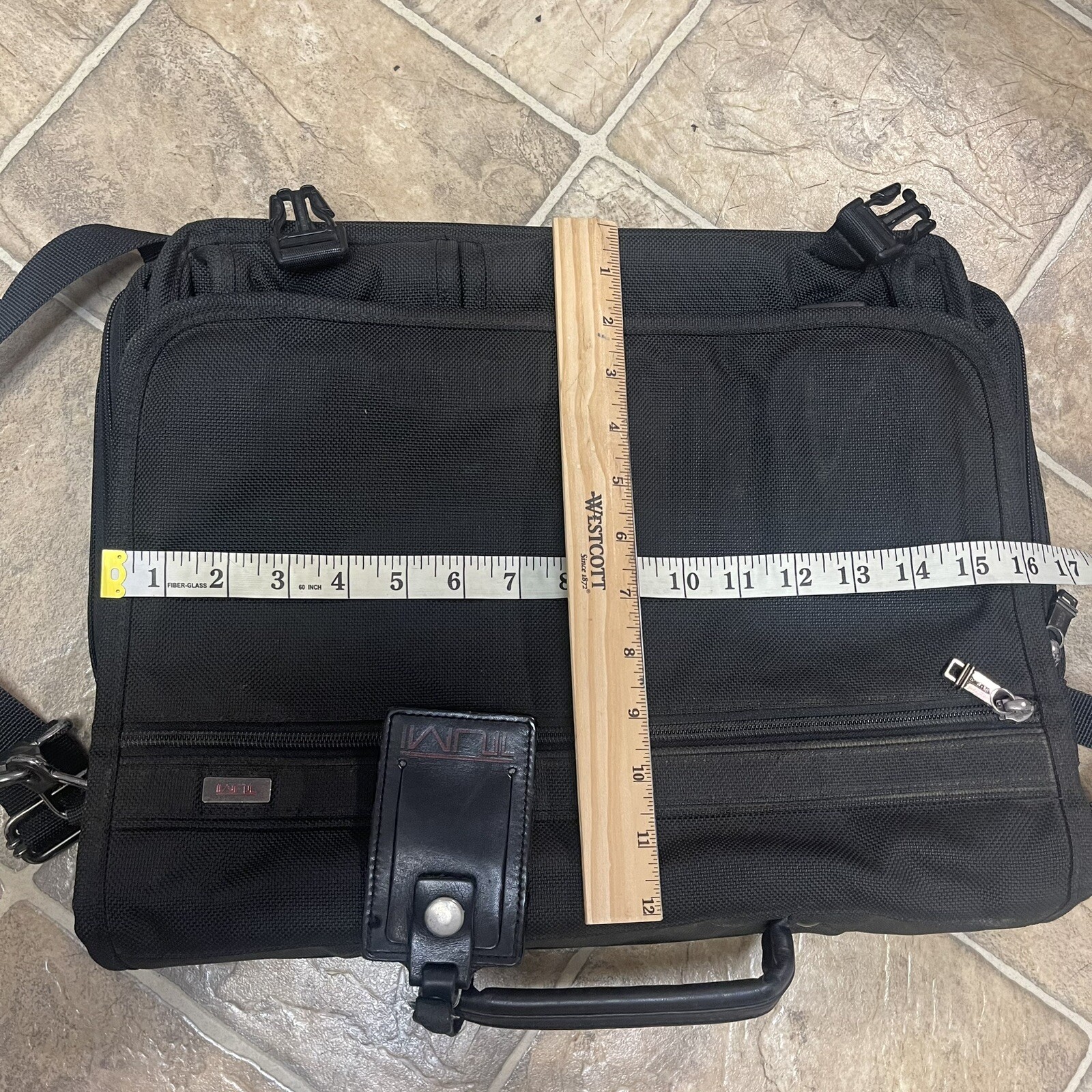 Tumi Briefcase Ballistic Nylon Leather Messenger Lapt… Gem