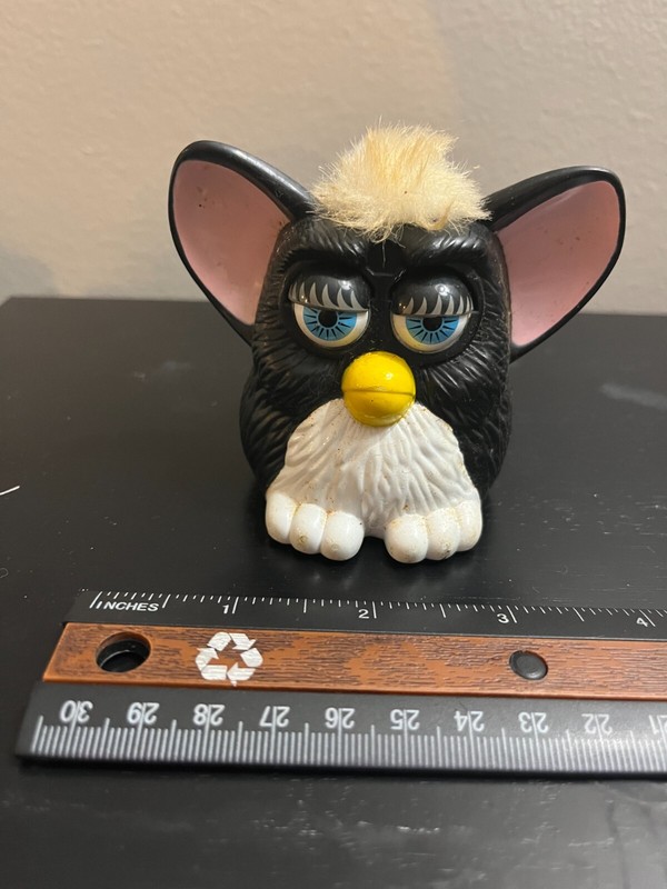 McDonald's Happy Meal Toy Furby Black and White with White Hair