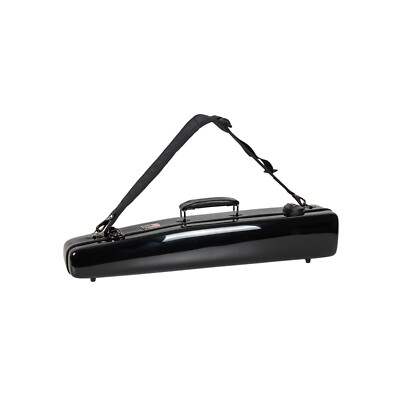 Crossrock Straight Soprano Saxophone Case, Fiberglass Hardshell-TSA Lock-Black