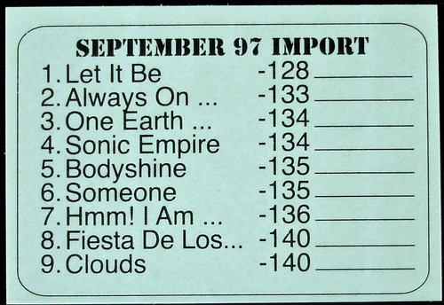 PROMO ONLY "IMPORT SERIES SEPTEMBER 1997" DJ PROMO CD COMPILATION DUM DUM *NEW* - Imagen 4 de 4