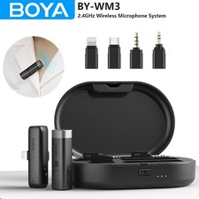 BOYA BY-WM3 2.4G Wireless Lavalier Microphone System for Camera DSLR Smartphone