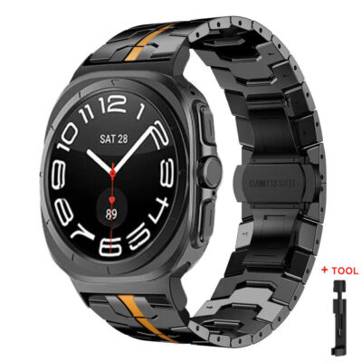 Stainless Steel Band for Samsung Galaxy Watch 7 Ultra 47mm No Gaps Metal Strap