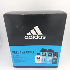 Adidas Feel The Chill Ice Dive 4-Piece Gift Set After Shave Shower Gel Etc - NEW