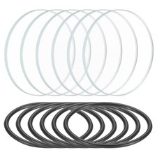 1.1" Dia LED Lens, 6 Set Flashlight Replacement Glass Lens with Ring