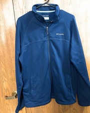 Columbia Park View Jacket Mens Medium Blue Omni-Wick Full Zip Track Performance