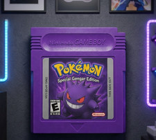 3D Printed Pokemon Purple Gengar Gameboy Cartridge Wall Art 9x8in Wall Decor