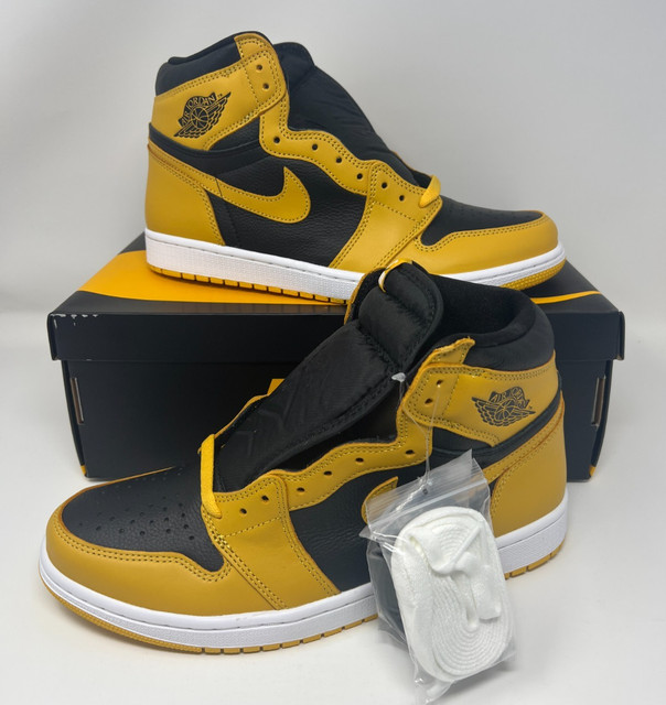 Nike Air Jordan 1 Retro High OG Pollen Shoes Black Yellow 555088-701 Size 10.5