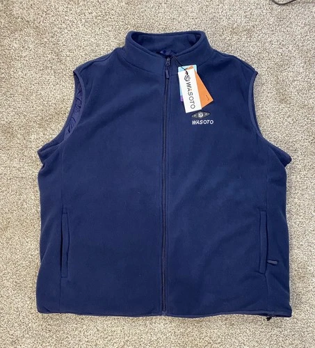 Wasoto Heated Apparel Vest Men’s 3XL Soft Shell Battery Powered Blue Vest Only - product listing photo