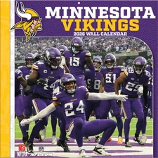 Turner Licensing,  NFL Minnesota Vikings 2026 Wall Calendar, 12'' X 12'', 12-Mon