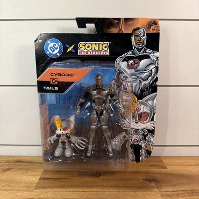 DC x Sonic The Hedgehog Cyborg And Tails Figures 2025 Jakks NEW *Package Damage*