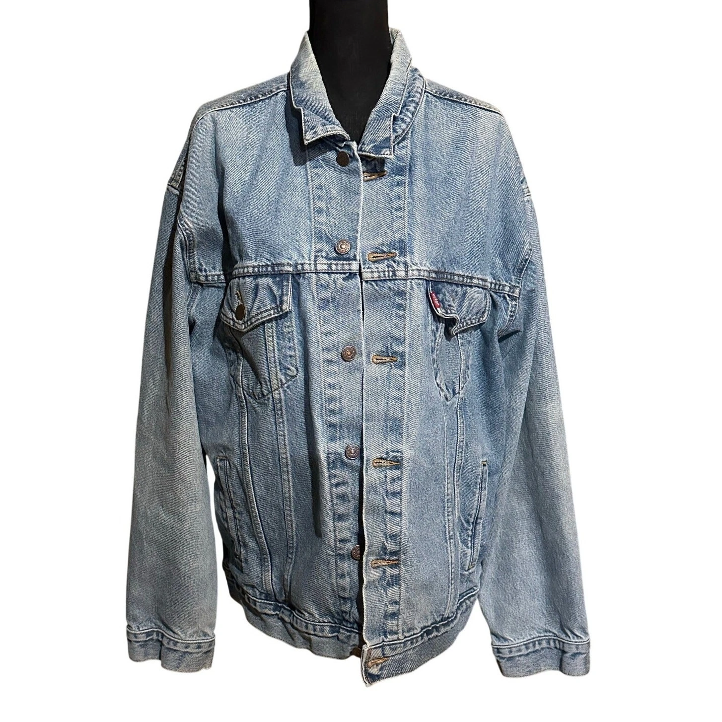 Levi's Medium-Light Blue Classic Red-Tab Denim Jean Jacket Men's XL