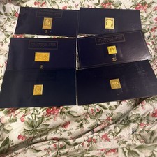 UNITED STATES POSTAL SERVICE Set Of 6 24 KARAT GOLD OVER .999 FINE SILVER STAMP