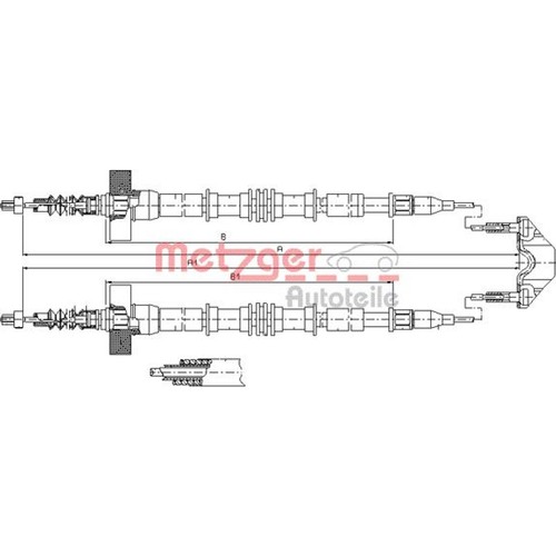 Metzger 11.5859 Seilzug Feststellbremse für OPEL ASTRA CLASSIC T98 F70 F35