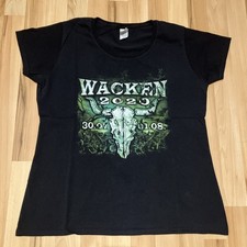 Girlie-T-Shirt Wacken Open Air 2020, Größe XL, Merch grün - W:O:A, Schädel Wear