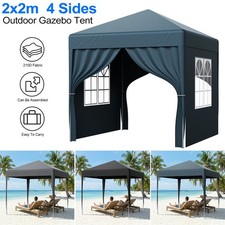 2 x 2 m Pop Up Gazebo Wedding Party Tent Marquee Water Resistant Awning Canopy