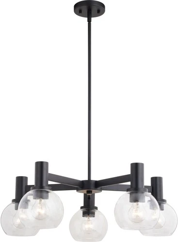 Vaxcel Lighting H0296 Marshall 5 Light 27"W Chandelier - Black - Picture 1 of 12