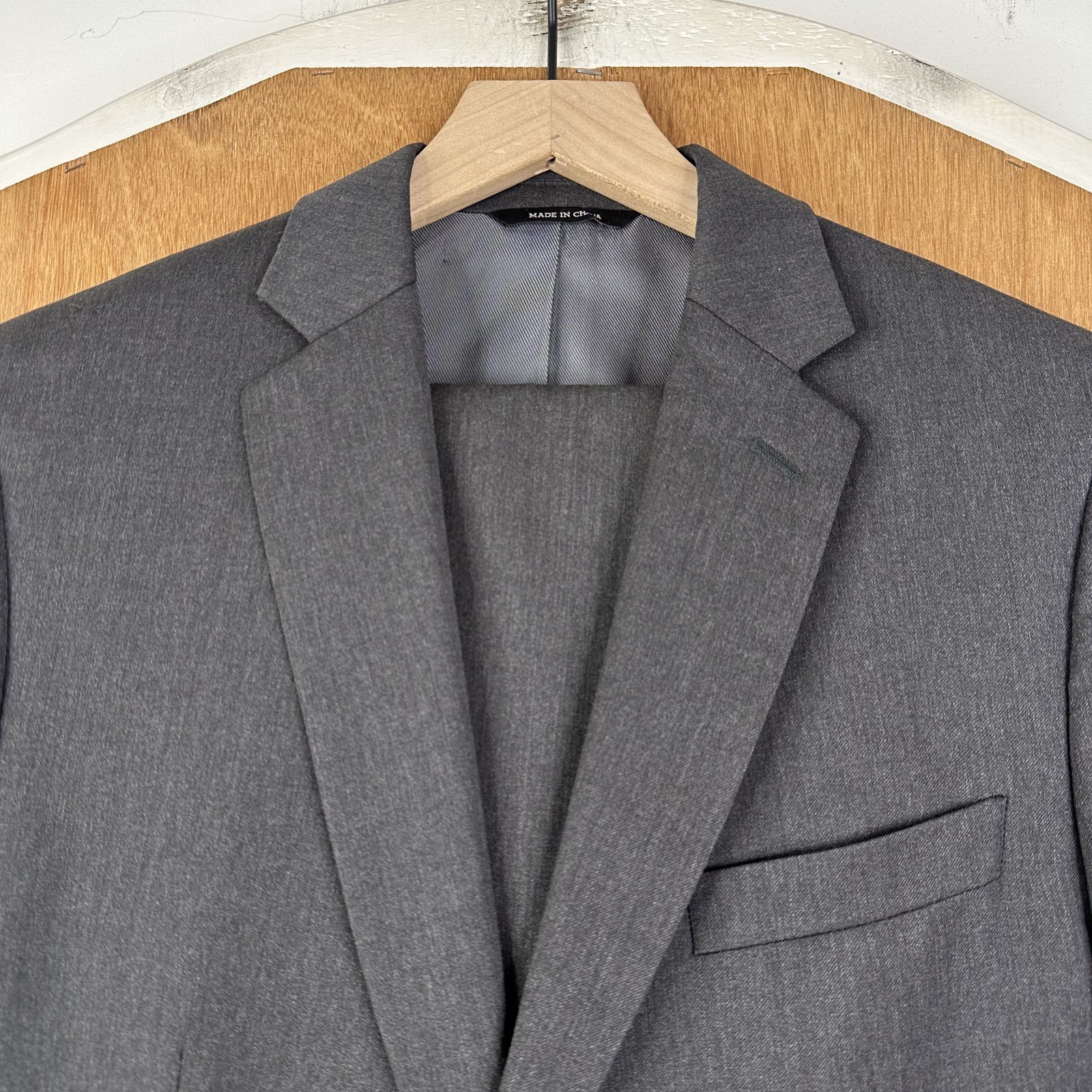Banana Republic Suit Mens 38S Gray 2 Button F.LLi Cerruti Wool Tailored Fit 32