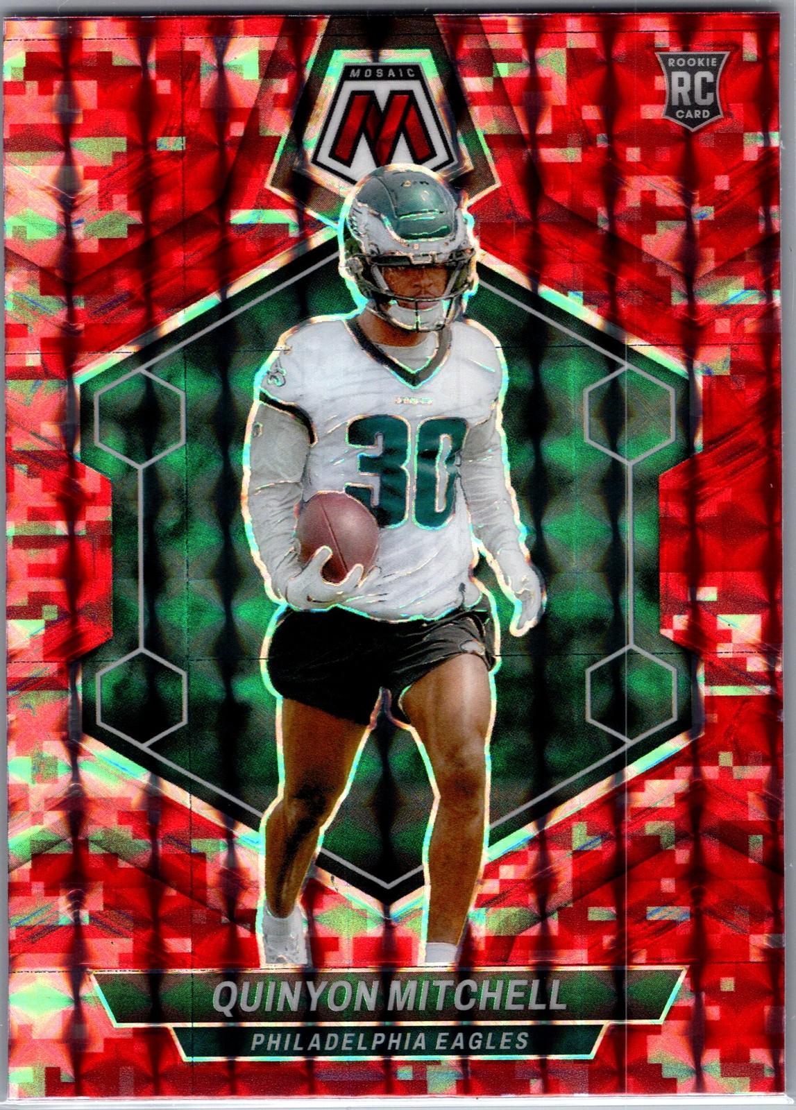 2024 Panini Mosaic #322 Quinyon Mitchell Mosaic Camo Red