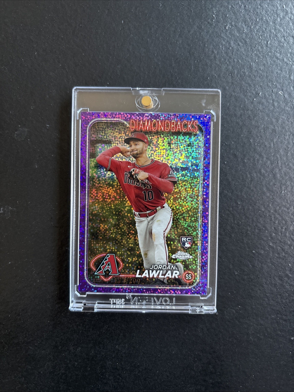 2024 Topps Chrome - Purple Speckle Refractor #229 Jordan Lawlar /299 RC ROOKIE