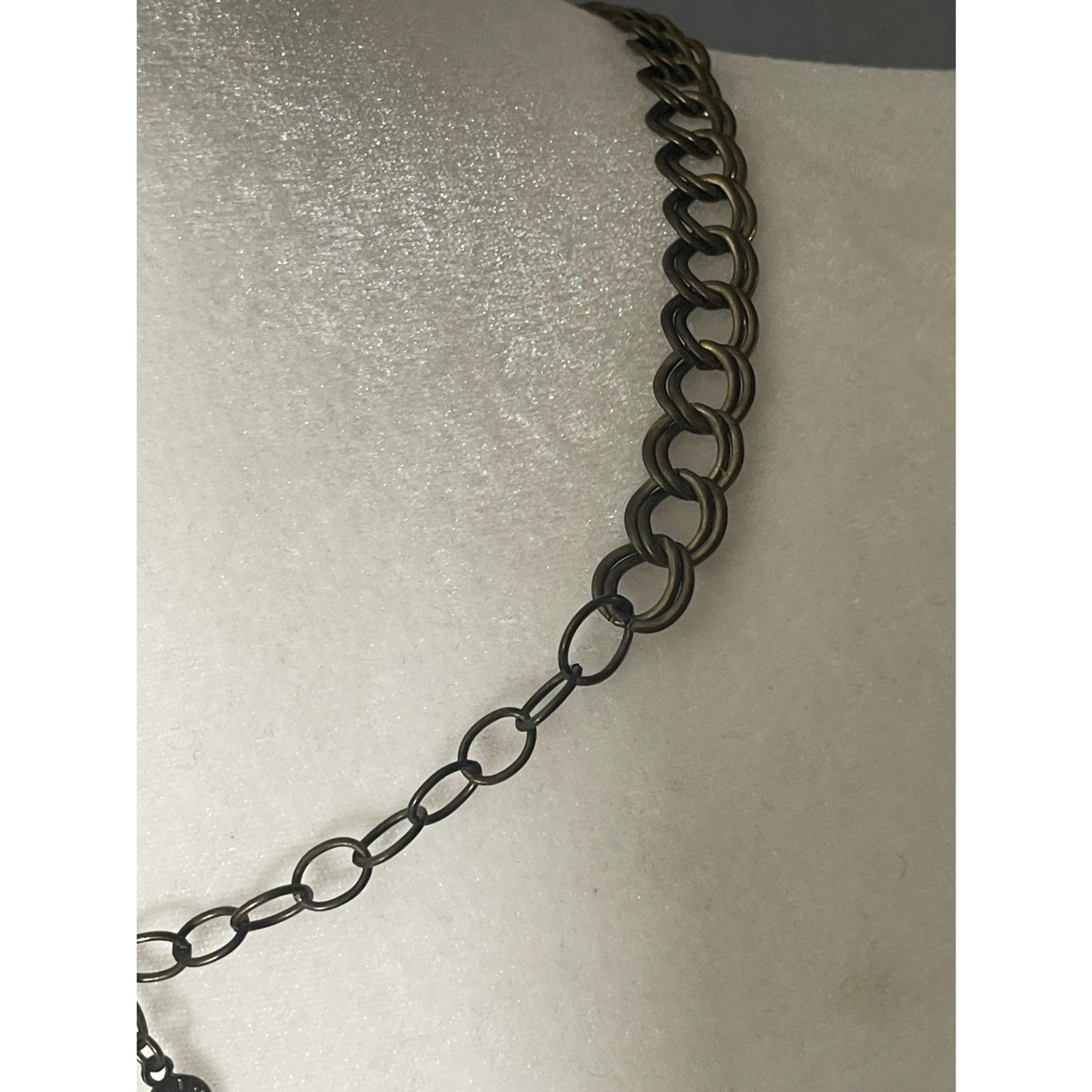 Ruby Rd Beaded Statement Necklace Bronze Tone Amb… - image 9