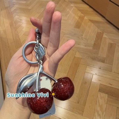 NWT COACH Cherry Red Silver Keychain Bag Charm 77840（no bag） | eBay