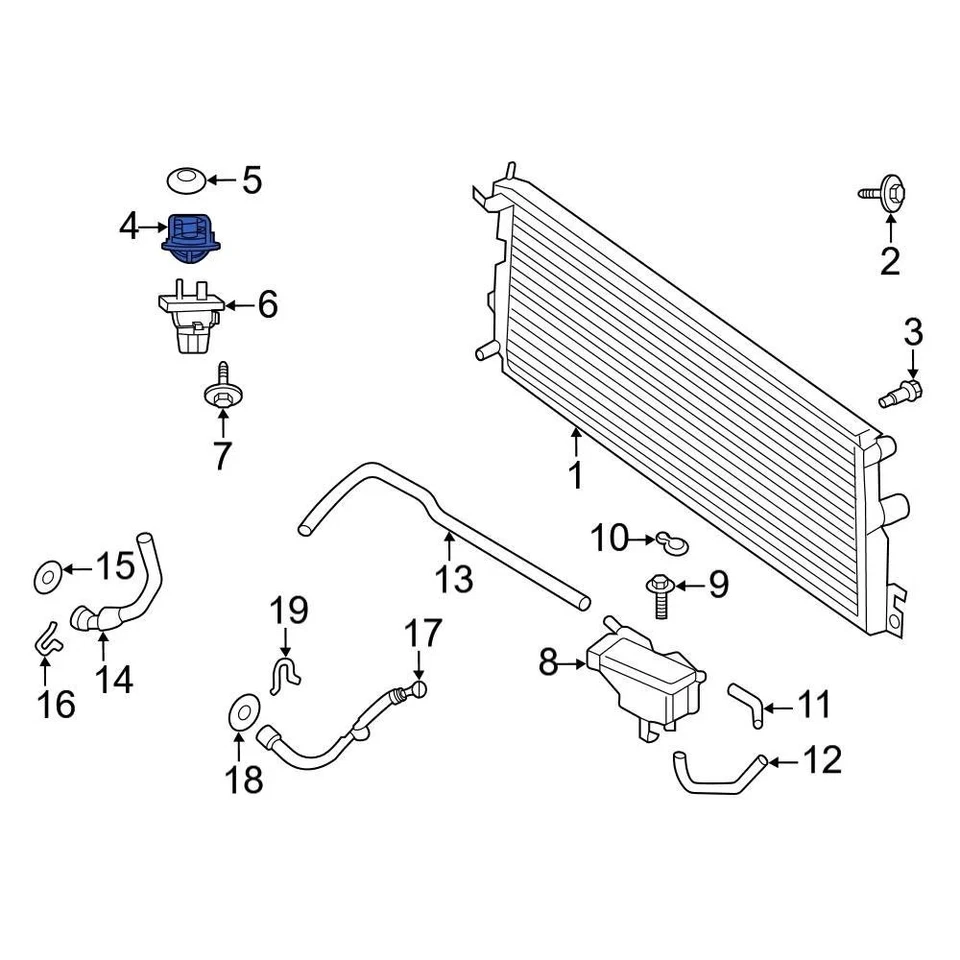 For Ford F-250 Super Duty 2017-2022 Ford HC3Z8575C Engine Coolant Thermostat Foto 4 de 4