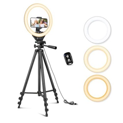 Sensyne 10'' Ring Light with 50'' Extendable Tripod Stand, LED - Scratch & Dent