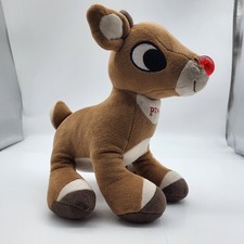 Rudolph The Red Nosed Reindeer Light Up Nose Musical Christmas Plush Works