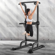 SogesPower Power Tower Dip Station Pull Up Bar Adjustable Home Gym Workout