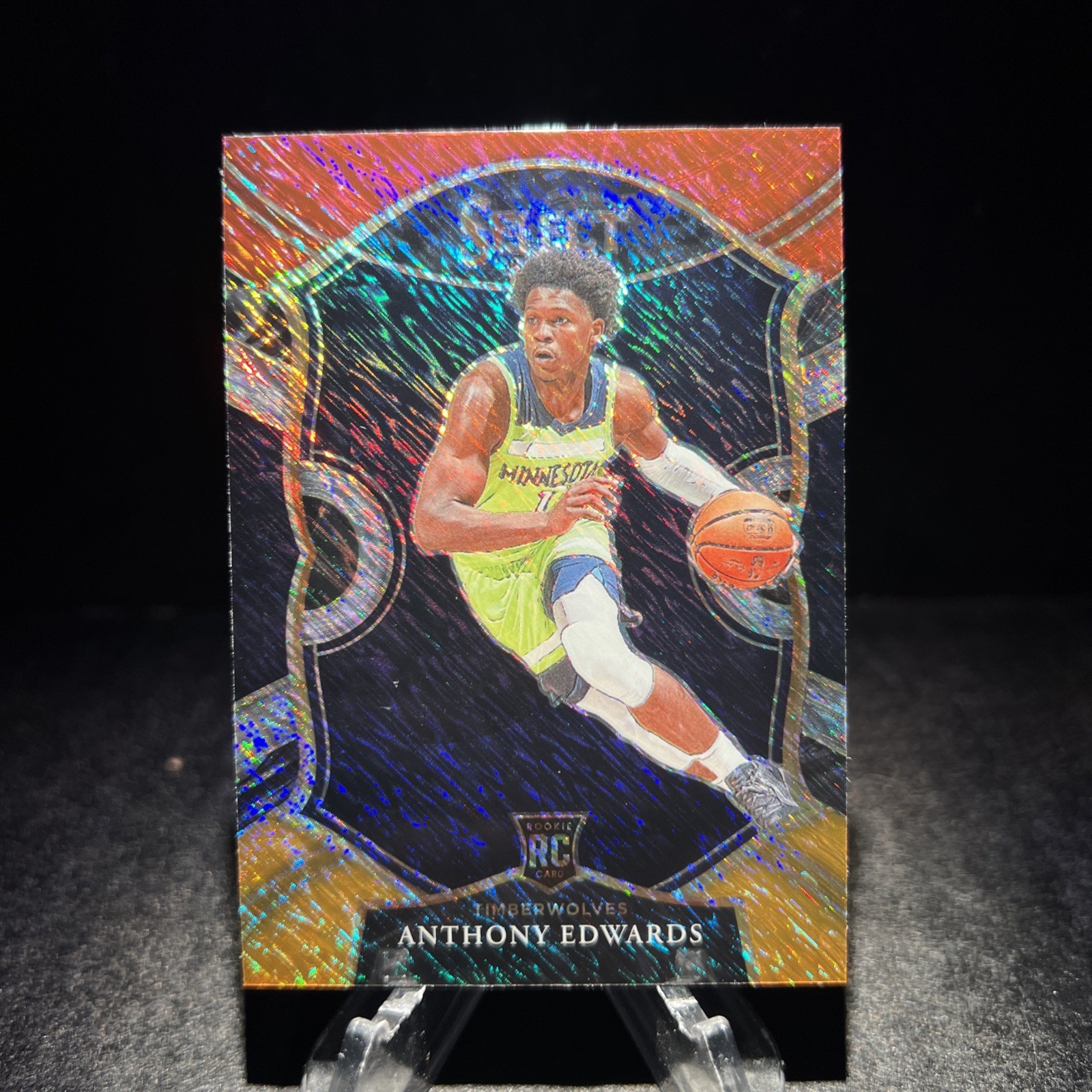 2020-21 Anthony Edwards Panini Select #61 Red White Orange Flash Rookie RC