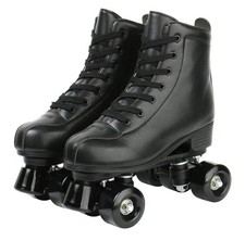 XUDREZ Roller Skates Quad Skates High Top Black Size 8.5 Women  s Adult