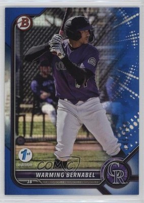 2022 Bowman Draft 1st Edition Blue Foil 145/150 Warming Bernabel #BD-179 15wb