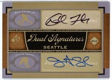 2012 SP Signature Edition #SEA13 Nick Franklin / Justin Smoak Dual Signatures