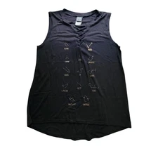 Modern lux xl black sleeveless astrology signs shirt