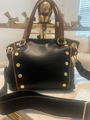 HAMMITT Daniel Medium Everyday Leather Satchel Bag North End/Brushed Gold $675