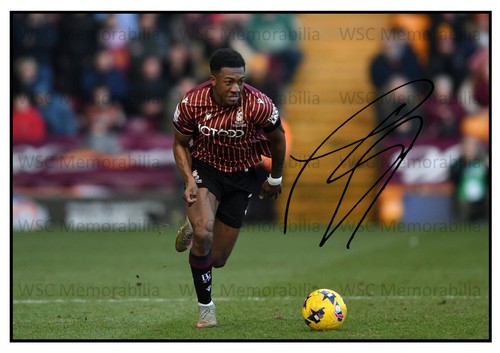11694. Josh Neufville Signed Pictures (A4 Prints) Bradford Wimbledon Luton etc.