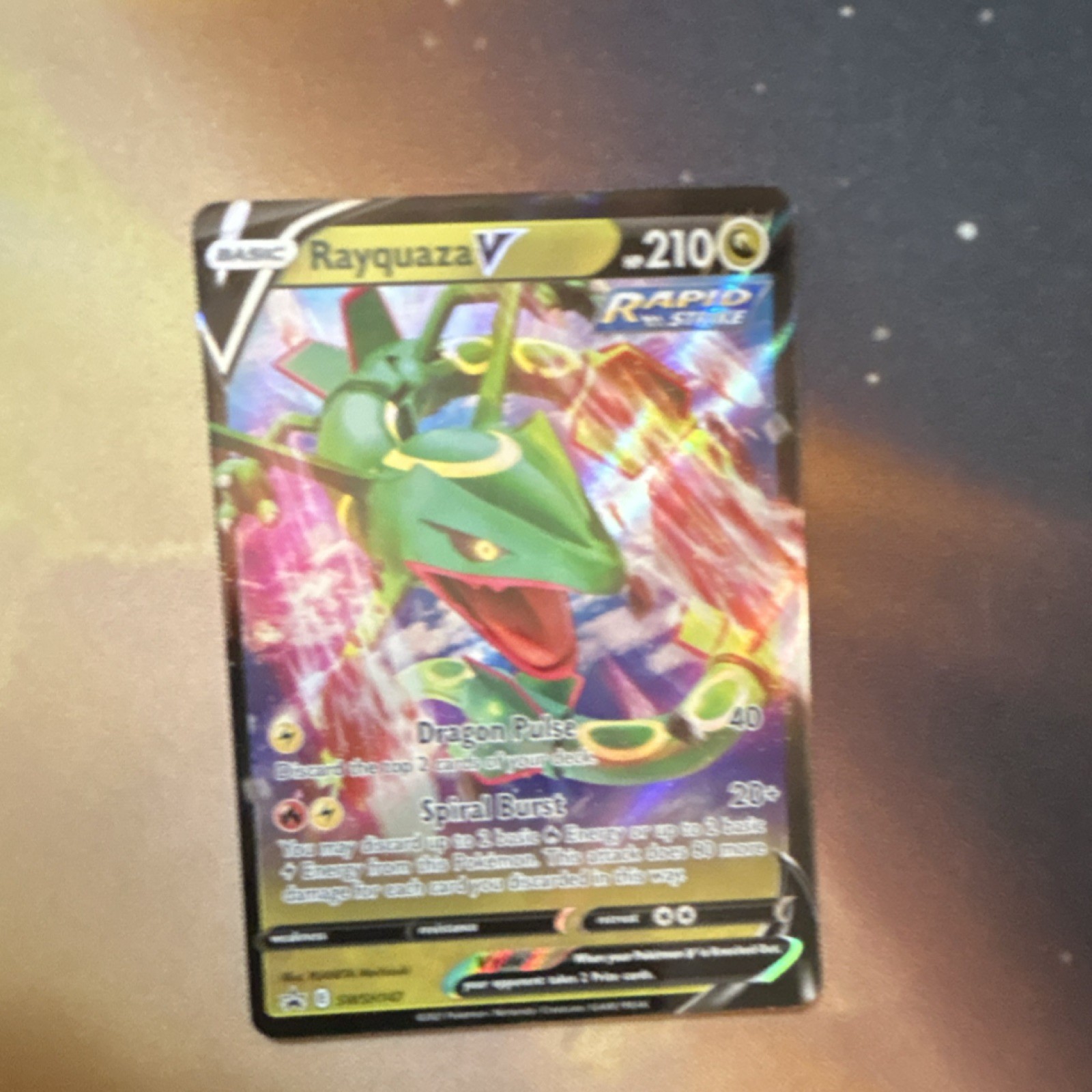 Pokémon Rayquaza V SWSH147 Promo Holo Card Sword & Shield 210HP Basic