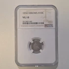 1854 Seated Liberty Half Dime Arrows Silver NGC VG 10 Philadelphia
