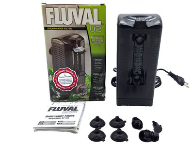 Fluval U2 Aquarium-Innenfilter kompl mit Filtermedien ca. 400 l / h für Aquarium