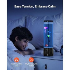 Sensory Bubble Tube Lamp 16 Color Changing Light Effects Water Fish Lamp