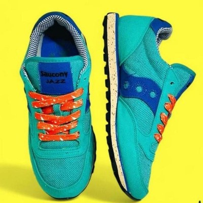 Saucony Jazz Teal & Blue Running Sneakers Womens 8 S1887-60