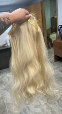 Blonde synthetic hair extension