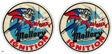 Mighty Mallory Ignition Decals Fromthe 60s 2pc Reverse Style Decal Nos