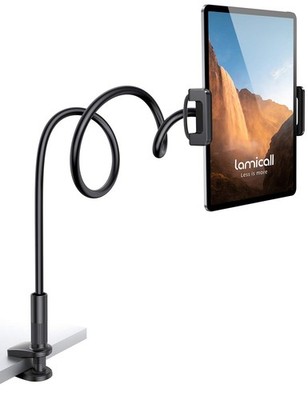 Lamicall Schwanenhals Tablet Halter, flexibler Ständer - 36'' Lazy Arm schwarz 