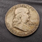 1953 D Franklin Half Dollar 50C Silver Business Strike Coin Circulated Denver