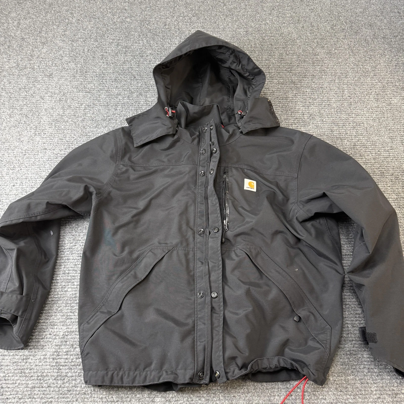 Carhartt Jacket Mens Large Black Storm Defender Hooded Waterproof Work J162 001
Opens in a new windo