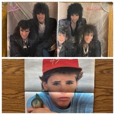 Vtg Orig Bon Jovi &Corey Haim DS Poster by BIG BOPPER 21"x16" Folded/Rolled***