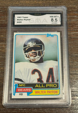 1981 Topps Walter Payton #400 All-Pro Chicago Bears HOF Graded GMA 8.5